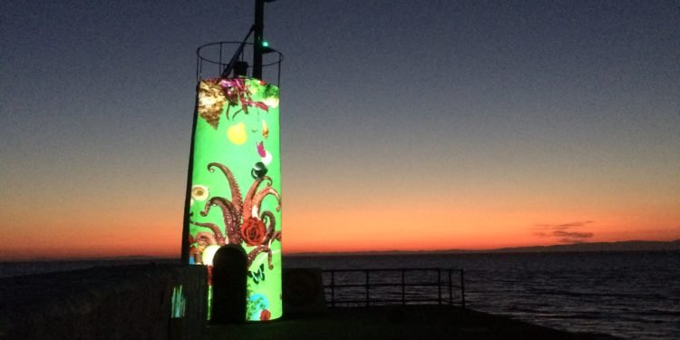 Small lighthouse in Ayrshire that was advertising Nautica gin.