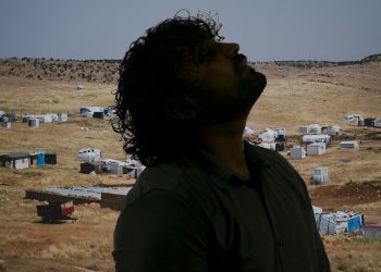 Photograph composite depicting LGBTQ refugee camps