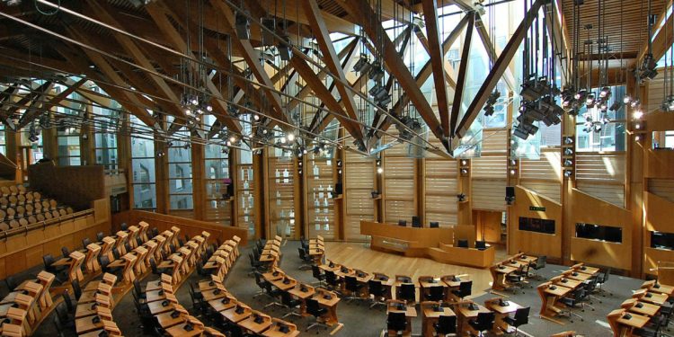 Scottish Parliament representing the swing from Westminster politics