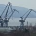 A historoc photo of the cranes at Inchgreen dry dock