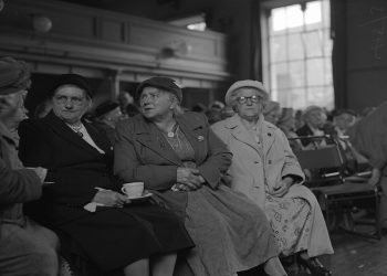 A photo of pensioners