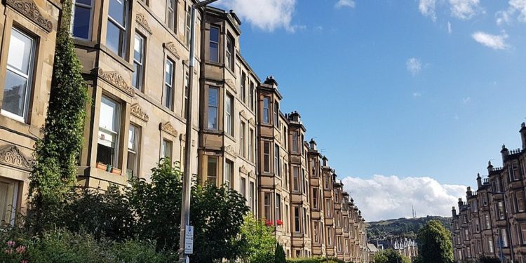 A photo of Edinburgh tenement homes