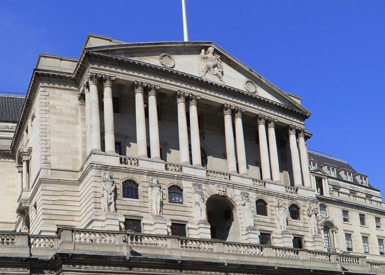 A photo of the Bank of England