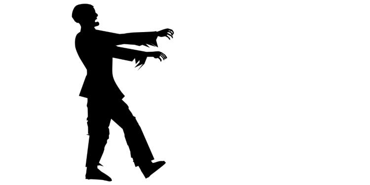 An illustration of a zombie representing the death of neoliberalism