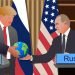 Trump, Putin and the globe depicting the threat to democracy
