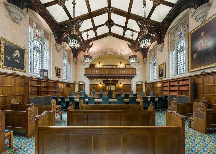 Photo of the inside of court one of the UK Supreme Court