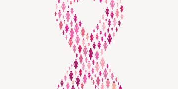 Breast cancer awareness collage element, cute illustration vector. Free public domain CC0 image.More: View public domain image source here